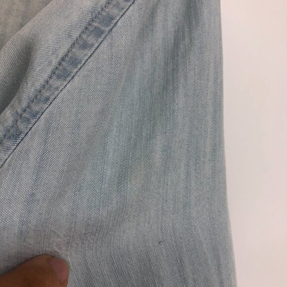 Rails Chanbray Light Wash Long Sleeve Full  Button-up Lightweight Denim Shirt XS - Picture 8 of 16